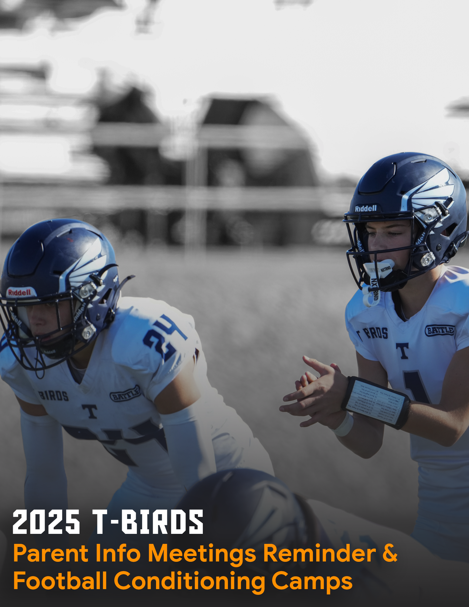 2025 T-Birds Parent Meeting Info Nights: Football (4/1) and Cheer (4/2)